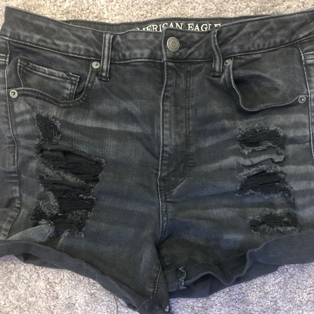AE high waisted stretch denim shorts